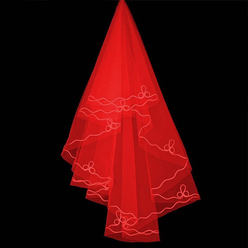 Schwarz Weiß Spitze Braut Schleier mit Kamm Zwei Schicht Elegante Jahrgang Hochzeit Schleier für Braut Cosplay Kostüm Haar Zubehör: B-2