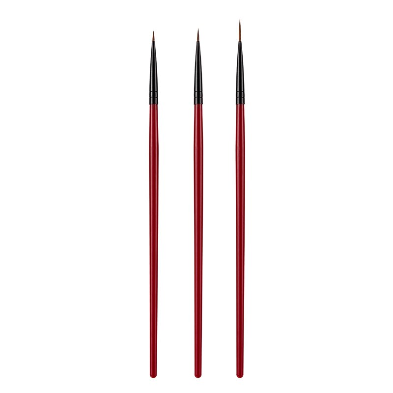 3 Stuks Nail Art Drawing Striping Liner Pen Brush Diy Uv Gel Tips Schilderen Franse Bloem Manicure Tool 5/7/11Mm: Default Title