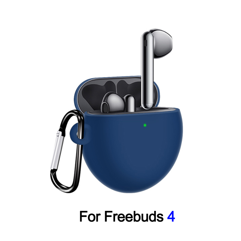 Silicone Protective Case For Huawei Freebuds 4i Earphone Cases Cover For Huawei Freebuds 4 i Free Buds 4i freebuds4i Cases: navy For Buds 4