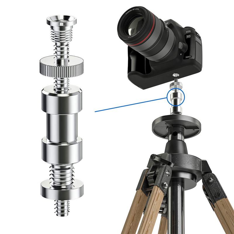 Vite per fotocamera, 21 pezzi 1/4 pollici convertitore da 3/8 pollici viti filettate 1/4 pollici adattatore per slitta a caldo supporto per fotocamera testa a sfera Set fotocamera/viaggio