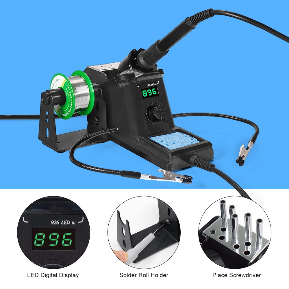 YIHUA 926 LED 60W Soldering Station PID Temperature Control Technology Fahrenheit & Centigrad 896°F/ 480°C for PCB / SMD / SMT