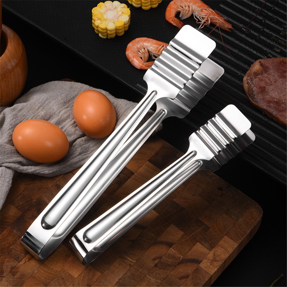Style Stainless Steel Food Tongs Buffet Cooking Tool Anti Heat Bread Clip Pastry Barbecue Clamp Kitchen Utensils