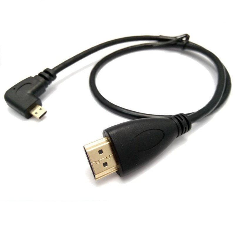 MicroHDMI-compatibile con angolo sinistro e destro 90 gradi Micro HDTV a HDMI-cavo per fotocamera digitale e telefoni tablet 50cm 150cm 200cm