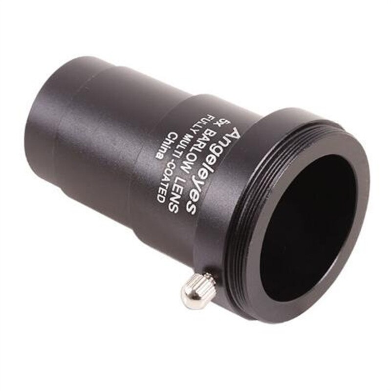 Angeleyes metall 3x 5x forlenger 1.25 tommer universalteleskop dobbelt barlow speil 3x 5x barlow linse angeleyesblack
