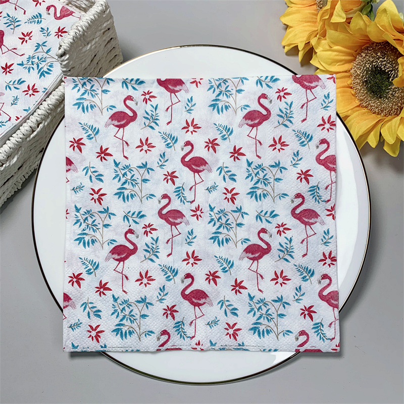 20 Stks/pak Flamingo Tafel Decoupage Papier Servetten Zomer Servet Papieren Tissue Voor Wedding Party Supplies: J