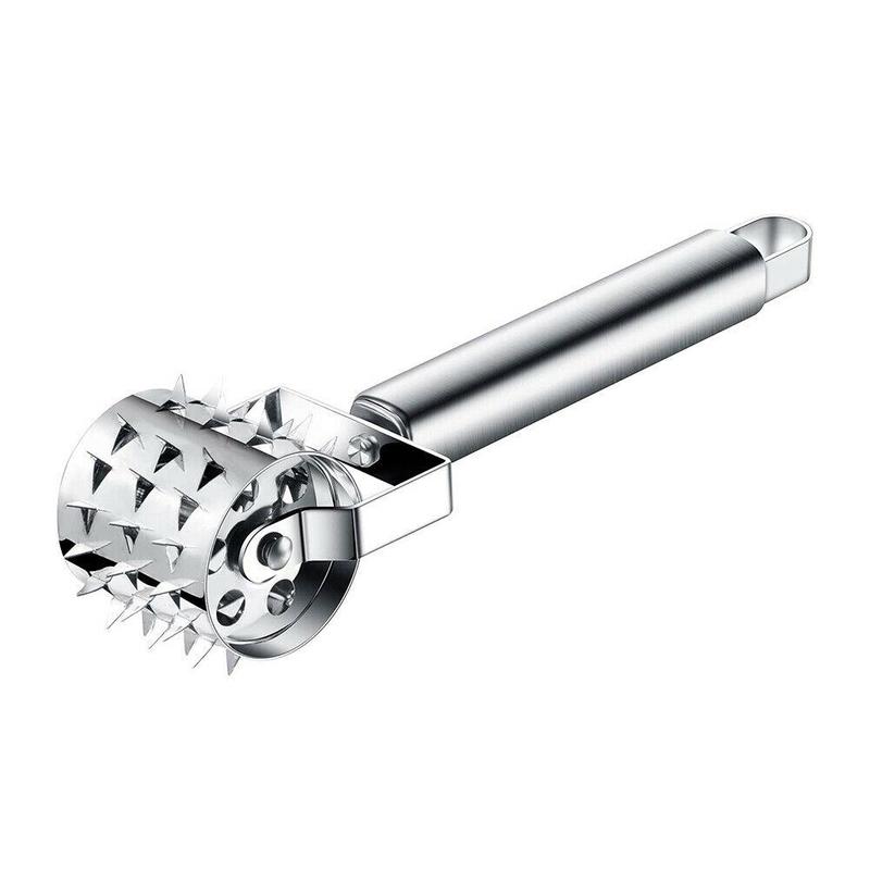 Stainless Steel Rotating Meat Tenderizer Hammer Claws Needle BBQ Poultry Grilling Tools Kitchen Meat Mallet Pork Steak J5O8: Default Title