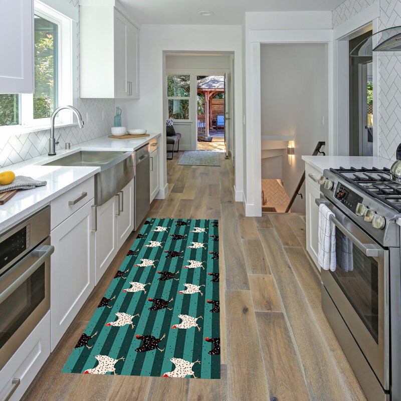 Tapis de sol antidérapant imprimé motif poulet, tapis de cuisine, tapis de porte pour salon, tapis de cuisine infroissable, tapis de sol