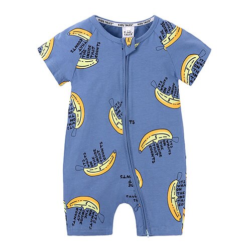 Kids Tales Brand summer Baby Romper short Sleeves Cotton Baby Pajamas fruit Printed Newborn Baby Girls Boys Clothes PQ194: Style 2 / 12M
