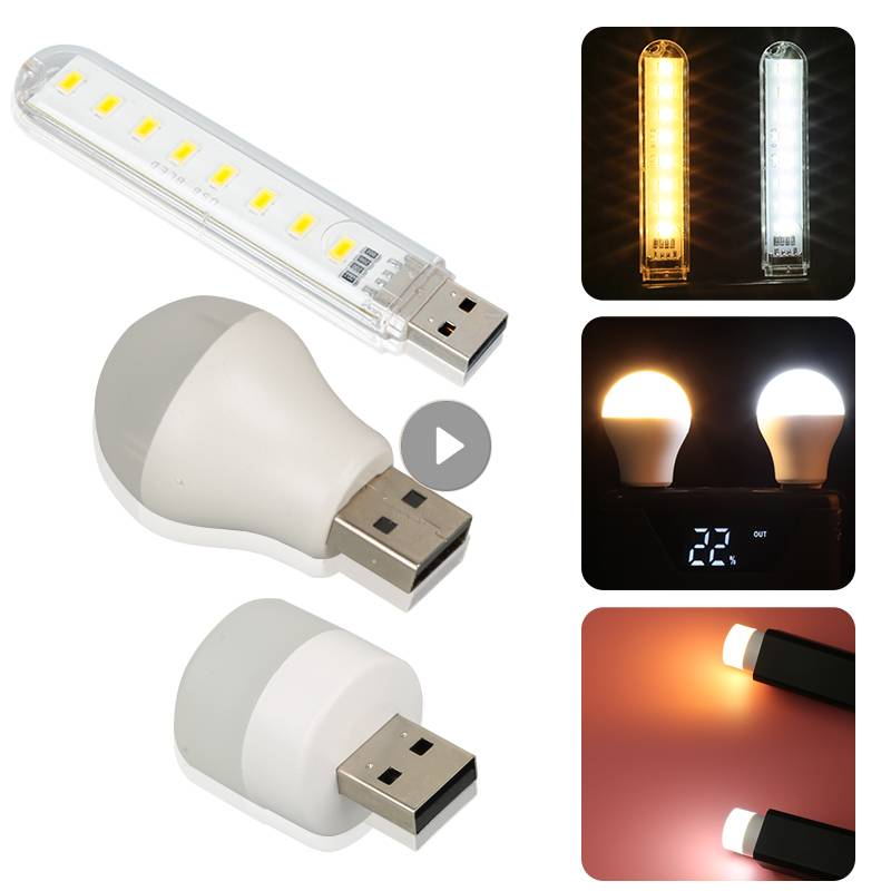 Led Oogbescherming Leeslamp Usb Plug Lamp Computer Mobiele Power Opladen Kleine Boek Lampen Kleine Ronde Licht Nachtlampje