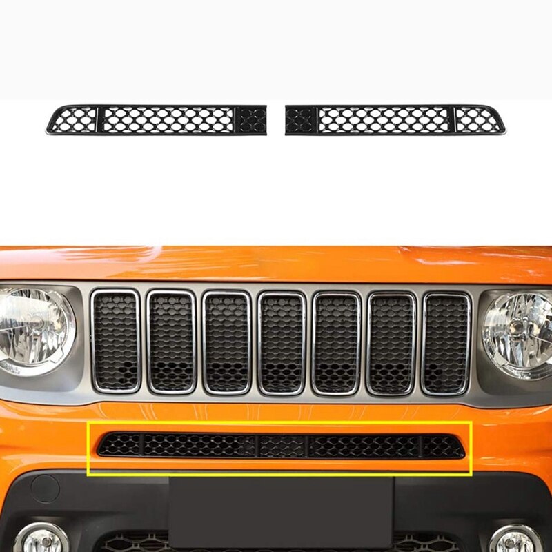 Filet anti-insectes en maille pour calandre avant, autocollant de garniture de couverture, accessoires extérieurs de voiture pour Jeep Renegade: Violet