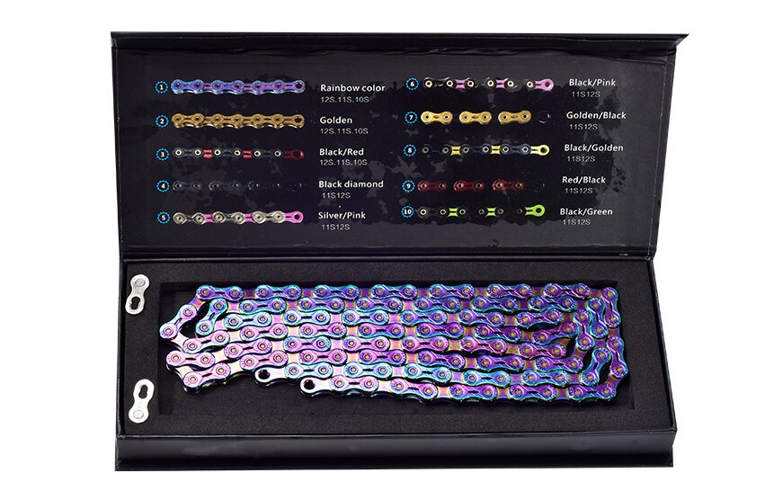 Bicycle chain Rainbow SUMC mountain bike road bike shifting chain 11 12 speed for M8000 M6000 M9100 M610 with missinglink
