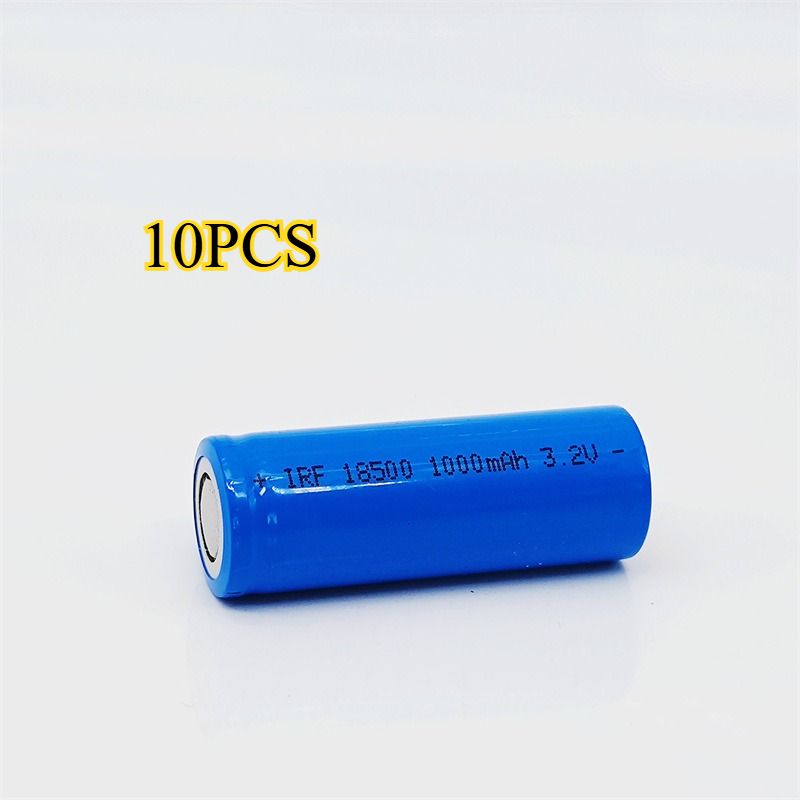 5PCS~10PCS 1800mAh LiFePO4 18500 Rechargeable Battery 3.2V High Power Deep Cycle Lithium Iron Phosphate for EV/RV/Backup Power