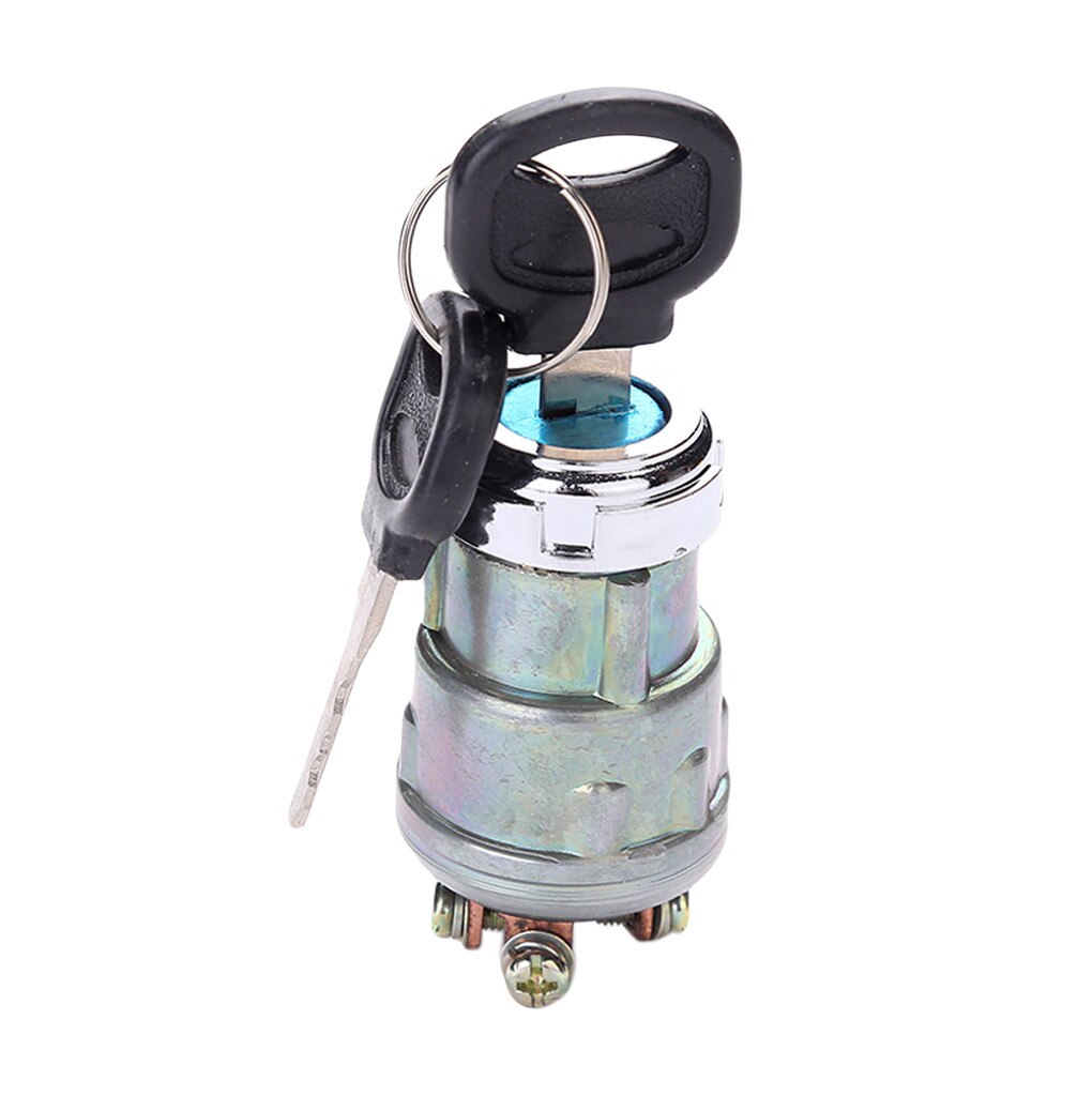 Lgnition Switch with Key Lenmumu Universal 3 Wire Engine Starter Switch for Car Auto Interior Switches Car Styling: Default Title