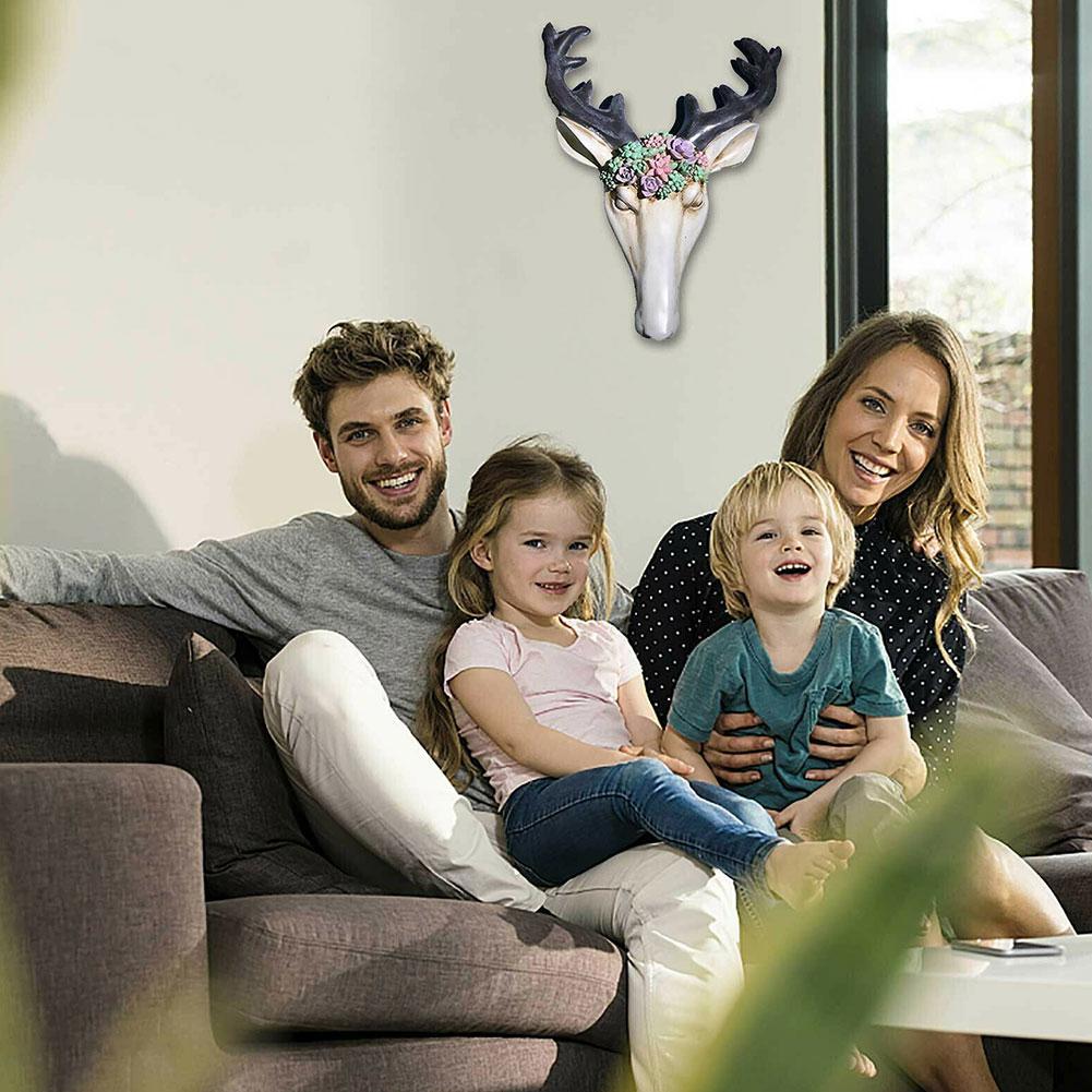 Muur Decor Herten Hoofd Gewei Hars Muur Opknoping Kunstwerk Kamer Wanddecoratie Nordic Stijl Woonkamer Ornament Ambachten