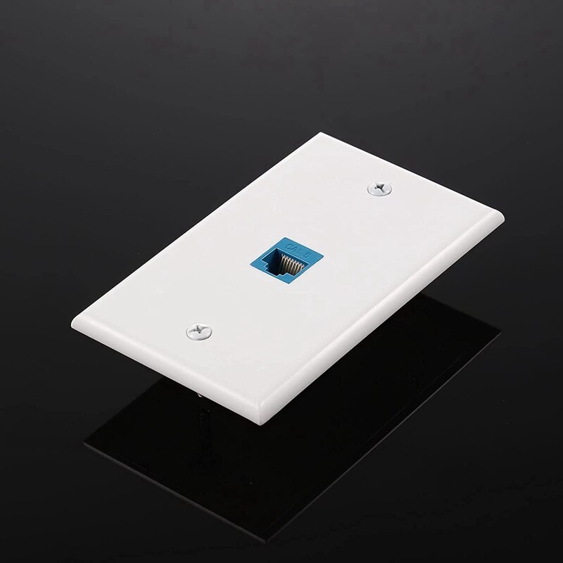 10 Pieces Ethernet Wall Outlet Plate Cat6 RJ45 Wall Plate Jack Female To Female Ethernet Inline Coupler Plates Ethernet