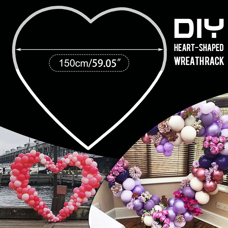 1.5M Hart Ballon Boog Krans Frame Houder Stand Bruiloft Verjaardag Party Tafeldecoratie Demonteren Houder