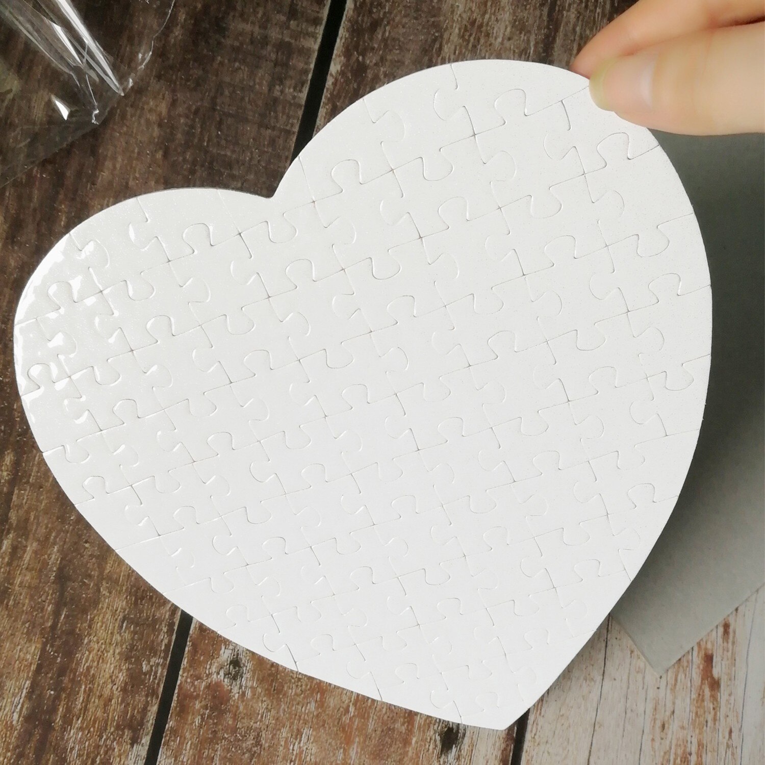 Sublimation Blank Jigsaw Puzzle - 10 Piece Heart - DIY Craft - Custom Print