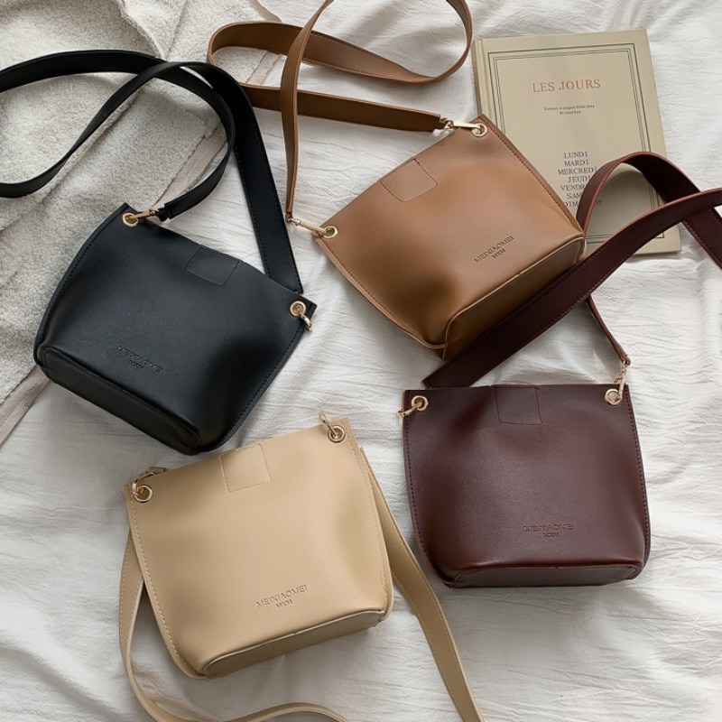 Delle donne di Modo Messenger Borse casual di Marca Singolo sacchetto di Spalla Borsa Secchiello Borsa Vintage di Cuoio DELL'UNITÀ di elaborazione Crossbody Bag