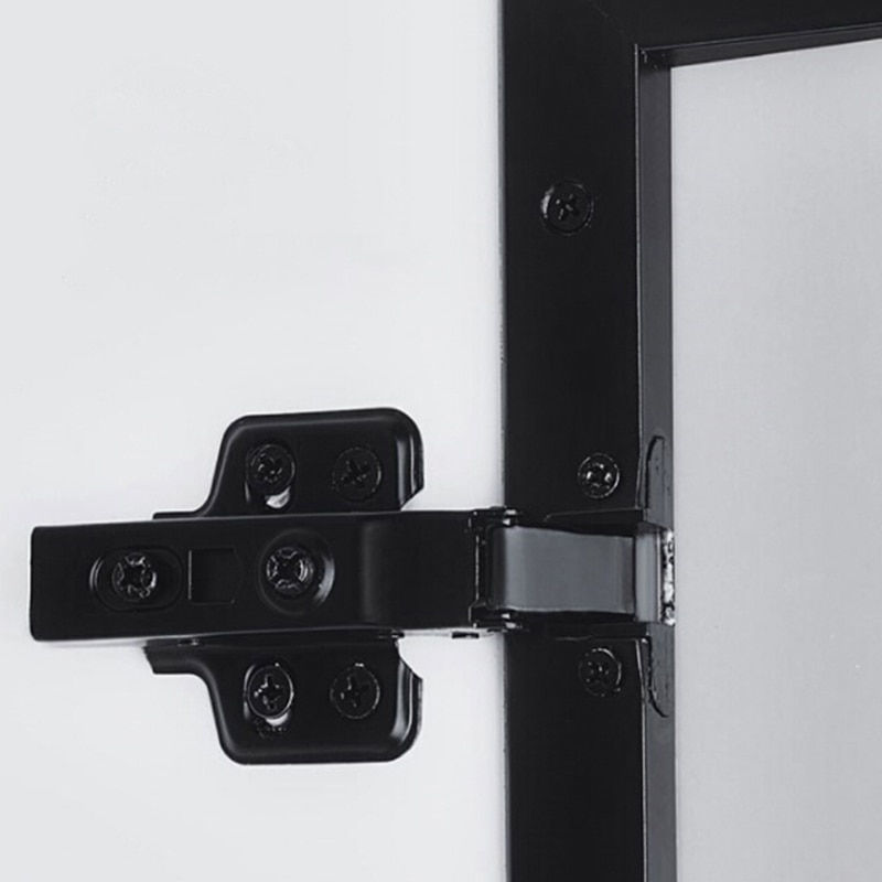 Glass Door Hinge Aluminum Frame Cold Rolled Steel Silent Hydraulic Built-in Damping Buffer Mute Hinge Home Tool