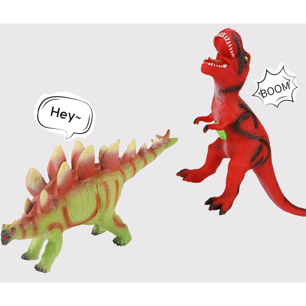 48CM Educational Vocal Dinosaur Toys Kids Realistic Soft PVC Plastic Figures Animal Model Toys for Children Xmas