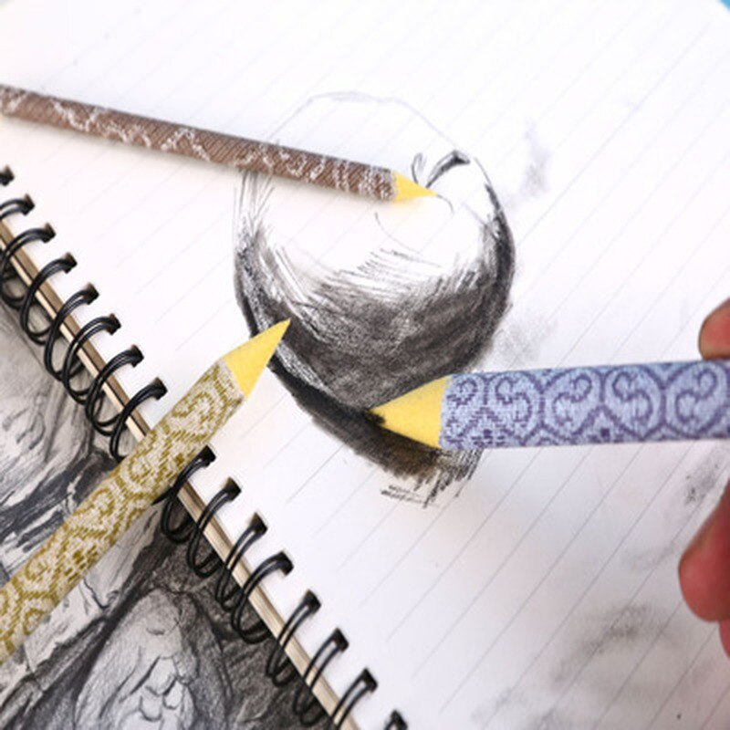 3/6/8/12 pcs/set Double Head Durable Art Drawing Tool Pastel Blending Smudge Tortillon Material Escolar Sketching Paper Pencil