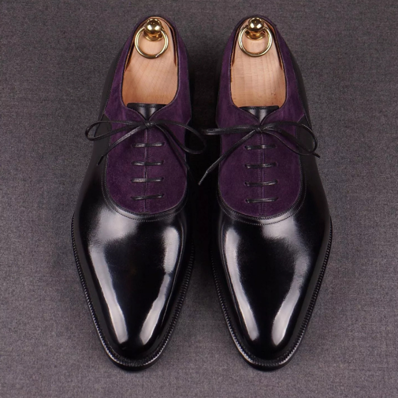 Zapatos Derby para hombre, calzado de tacón corto de Pu, Color sólido, con cordones, , clásico, antideslizante, Formal, de negocios, KE896: 46