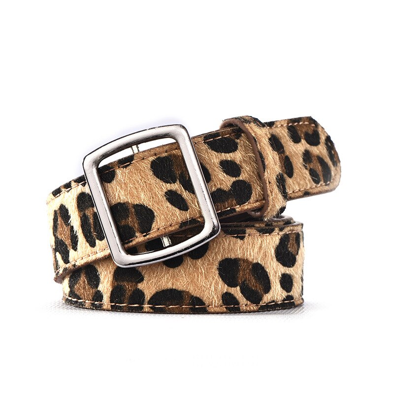 Vrouwelijke Luipaard Riem Snake Skin Zebra Print Dunne Paardenhaar Tailleband Pu Lederen Gouden Ring Hart Pin Metalen Gesp Dames Riemen