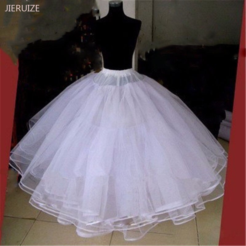 JIERUIZE In Stock 3 Hoops Petticoats For Wedding Dress Wedding Accessories Crinoline Ball Gown Bridal Underskirt