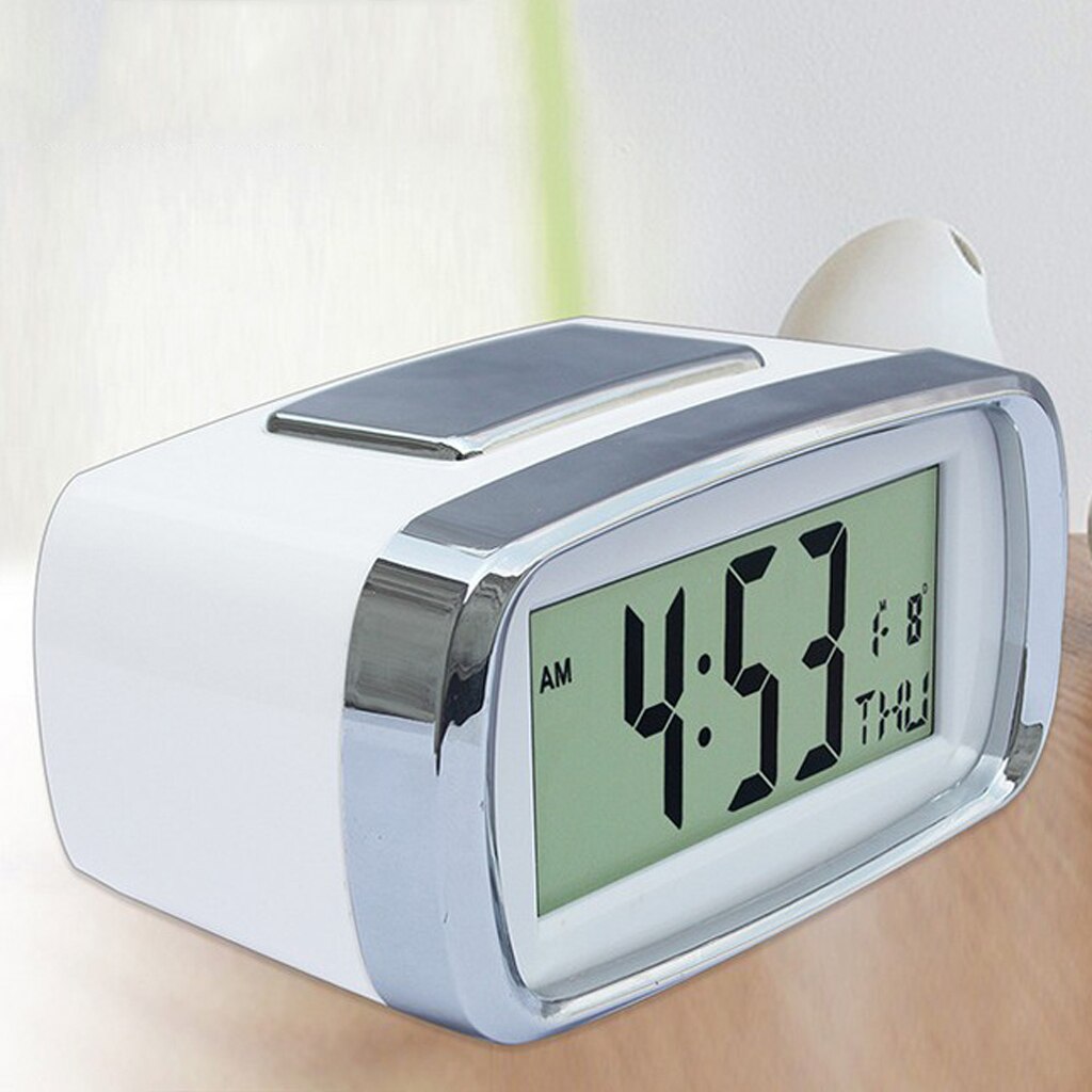 Smart Nightlight Alarm Clock Bedside Desk Table Electronic Clock Battery Operated Mute Luminous Alarm Clock
