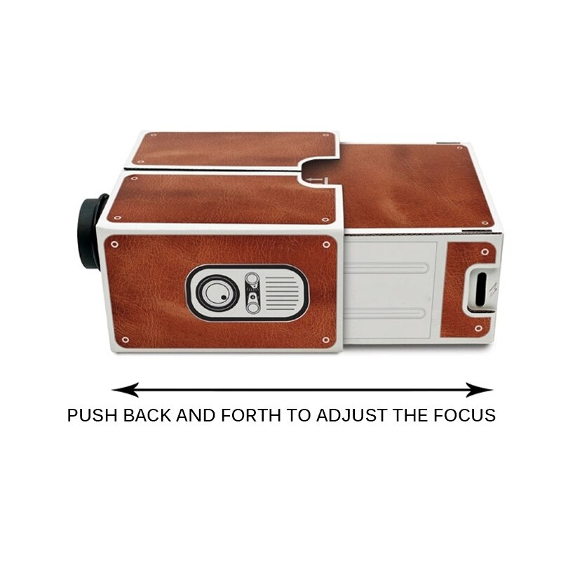 Portable Cardboard Projector For Xiaomi Smartphone Projector DIY Mobile Phone Cinema Theater Support For