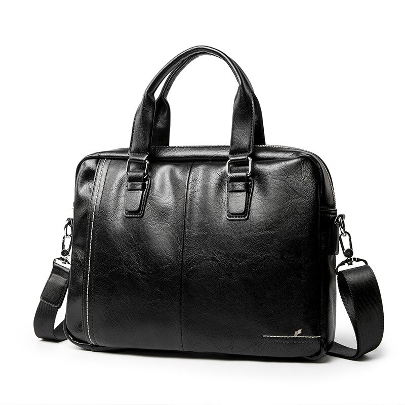 Brand Men's Business Bag pu leather Briefcase men's waterproof Tote bags male Multifunction Laptop bag shoulder bags