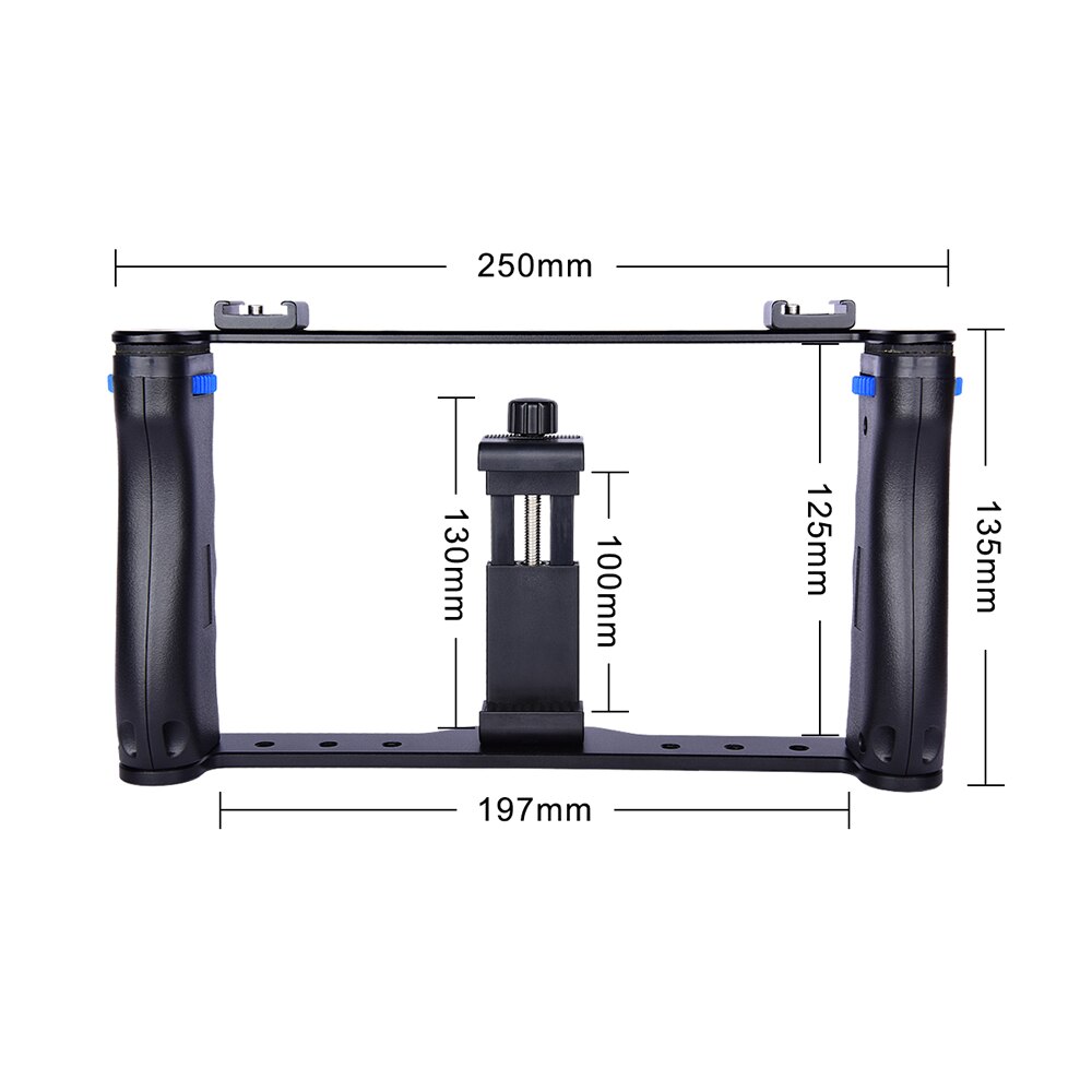 Yelangu  pc01 stabilisator steadicam smarttelefon video rigg til mobiltelefon xiaomi samsung huawei størrelse under 6.6 tommer