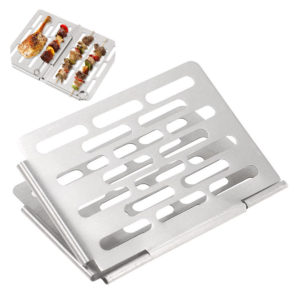 Portable Folding Bbq Plate Bbq Burning Board Charcoal Camping Outdoor Travel Cooking Travel Barbecue Accessories