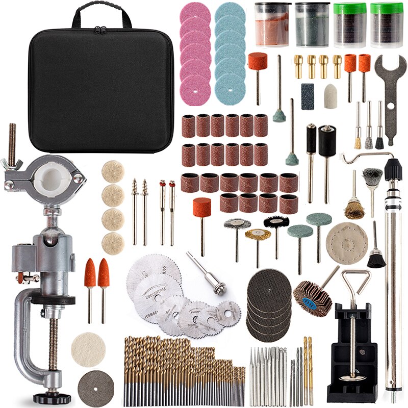 Mini Bohrer Multi Werkzeug Dremel Zubehör einstellen Für Schleifen Polieren Bausätze Mikro Bohren rotierend Polieren Bits Energie Werkzeug: A