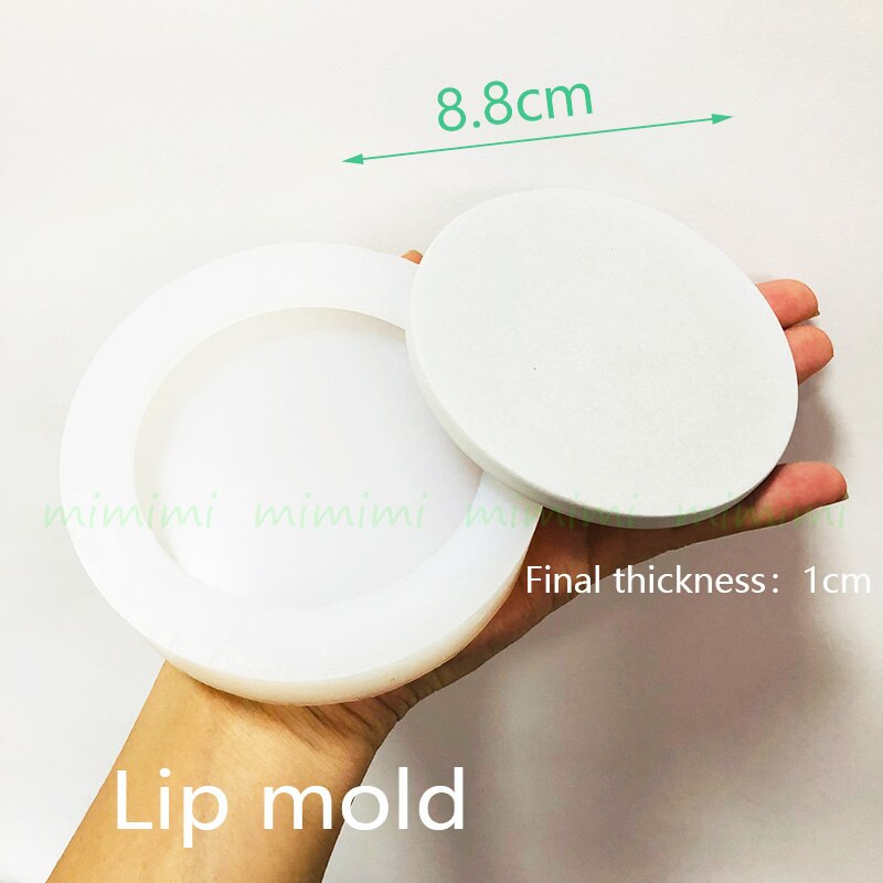 Pot de bougie rond avec couvercle, moule en béton et Silicone, récipient de bougie d&#39;aromathérapie, porte-stylo en plâtre de ciment: D-mold