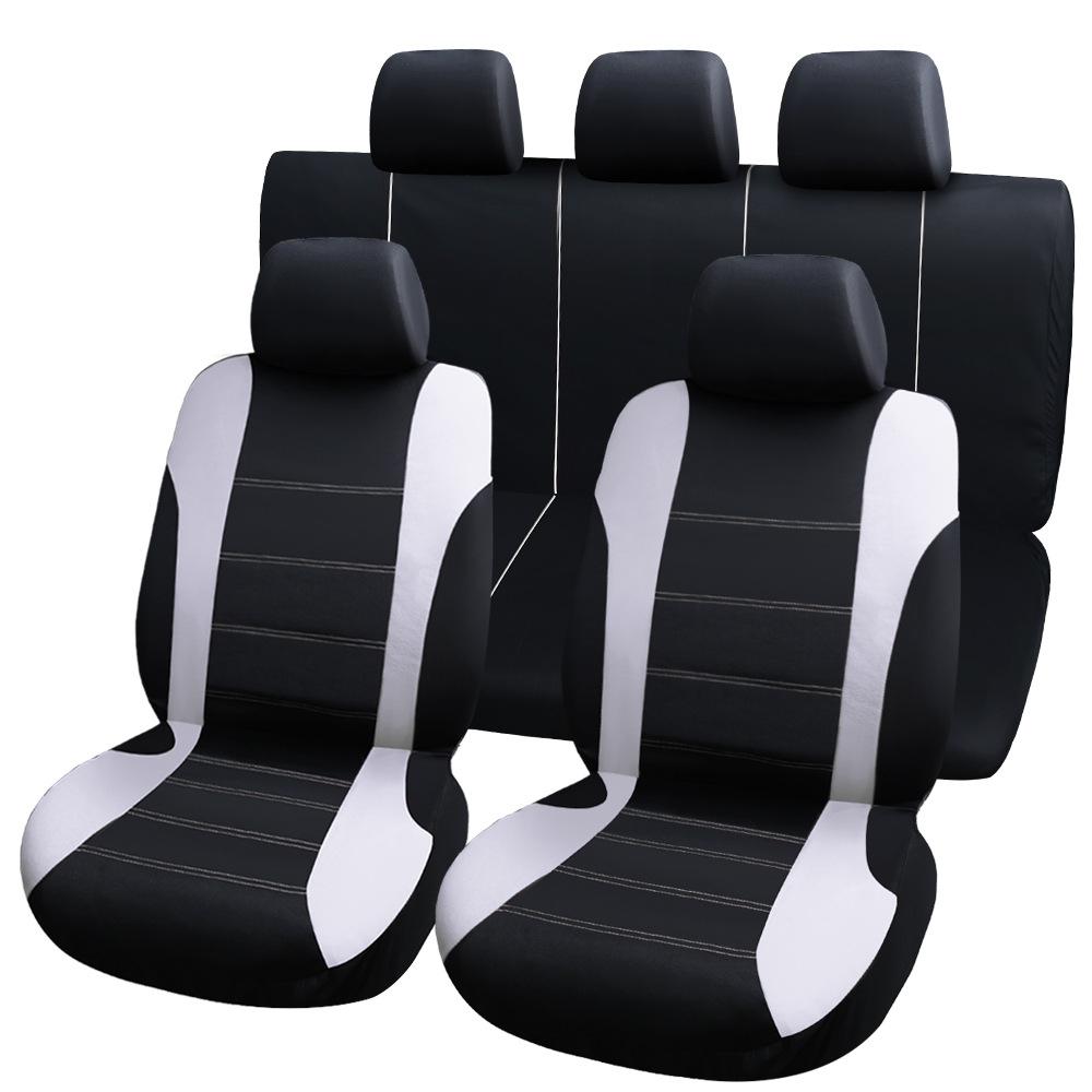 Universal Style Front Back Car Seat Covers Set: Brown
