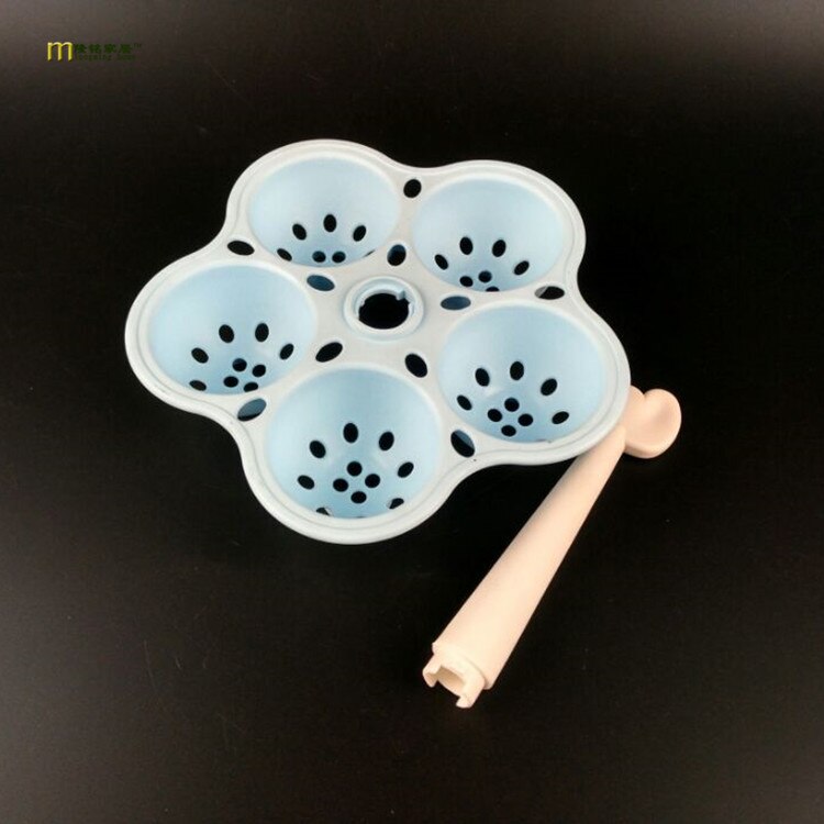 1pc plast blomster dampede egg stativ eggeverktøy kjøkkenverktøy kokte egg stativ til 5 egg kokeverktøy kjøkken  ok 0364