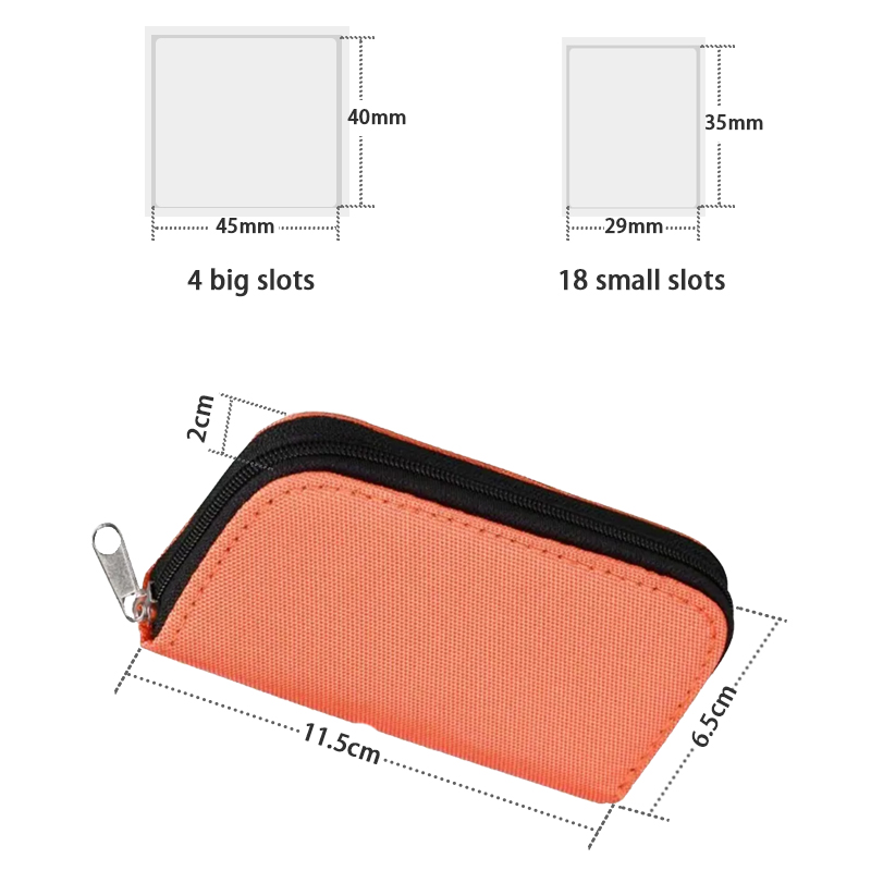 Bolsa de almacenamiento para tarjetas de memoria, estuche Protector portátil de 22 ranuras, soporte para billetera, caja para CF/SD/Micro SD/SDHC/MS/DS