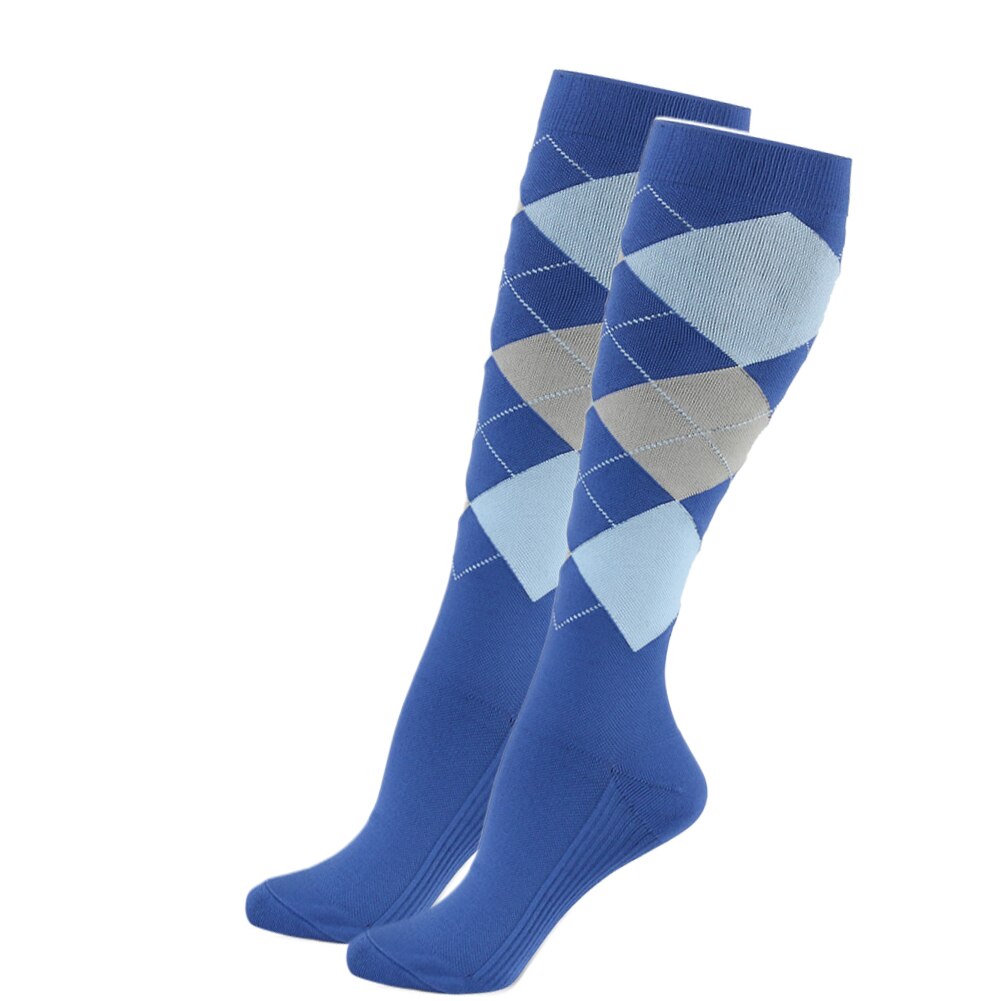 Men Women Long Stretchy Cycling Protective Outdoor Sports Compression Socks Running Leg Support Soft Diamond Printed