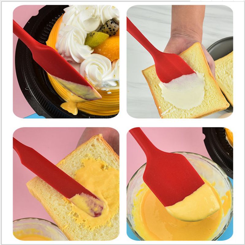 Panelas Antiaderente Para Cozinha Conj　Baking Tool Set 4-Piece Silicone Kitchen Ttools Integrated Silicone Scraper Spatula Cake
