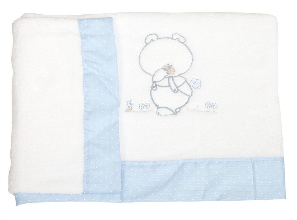 Juego de sábanas de cuna 70 x 140 Coralina Pepo Celeste