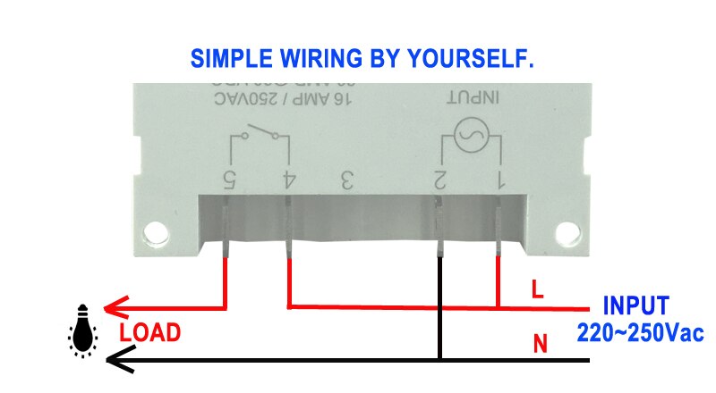 220V 7 Days Programmable BIG LCD 1.6 inch Time Switch with UL listed Relay inside Timer Electric Programme