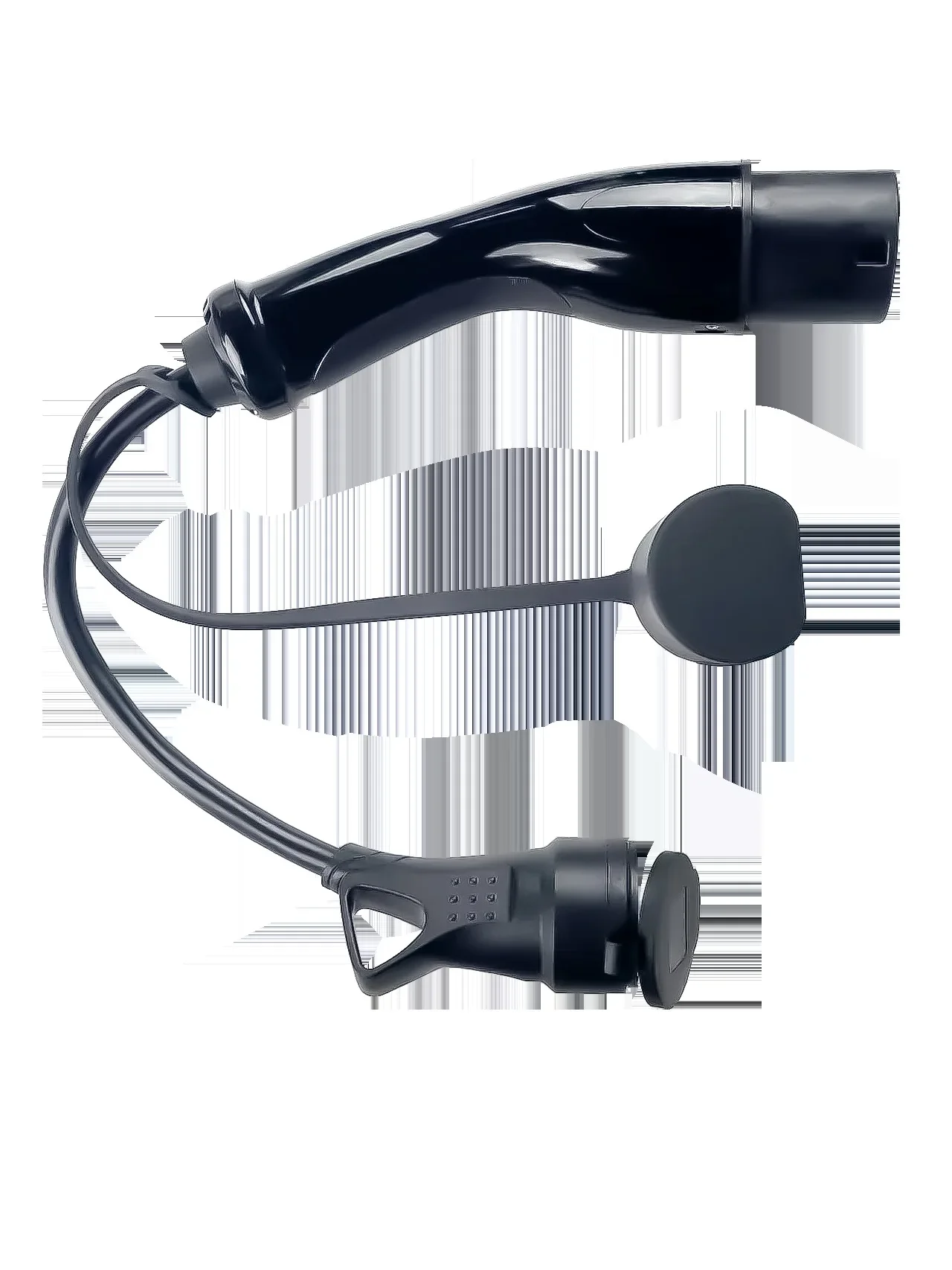 16A 3.5kw Type2 to Schuko Adapter Mennekes Type 2 to European Domestic Socket for Electric Scooters E-Bikes: black