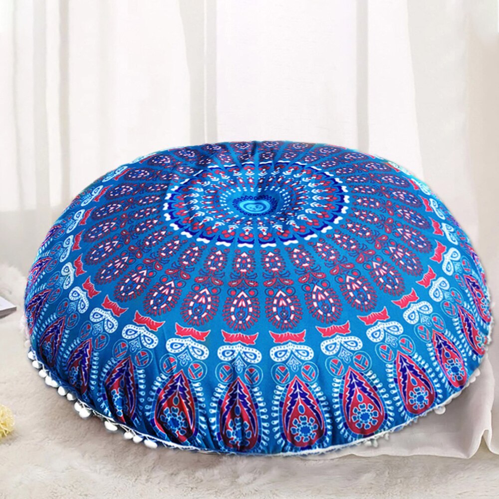 Golvkuddar rund bohemisk meditation sittdyna för barn barn rund retro sittdyna