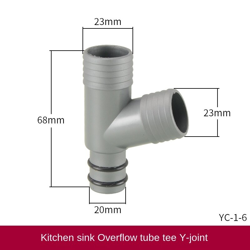 Küche Waschbecken Abfluss Armaturen Edelstahl Gericht Becken Waschbecken Abfluss Rohr Anti-überlauf Adapter Anschluss Rohr: YC-1-6