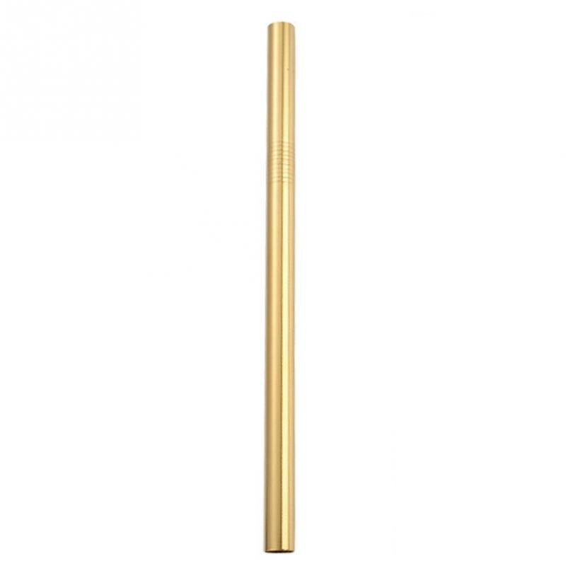 Lange wiederverwendbar Edelstahl Trinkhalme Metall Große Gerade Stroh 10mm/12mm: Gold 10mm