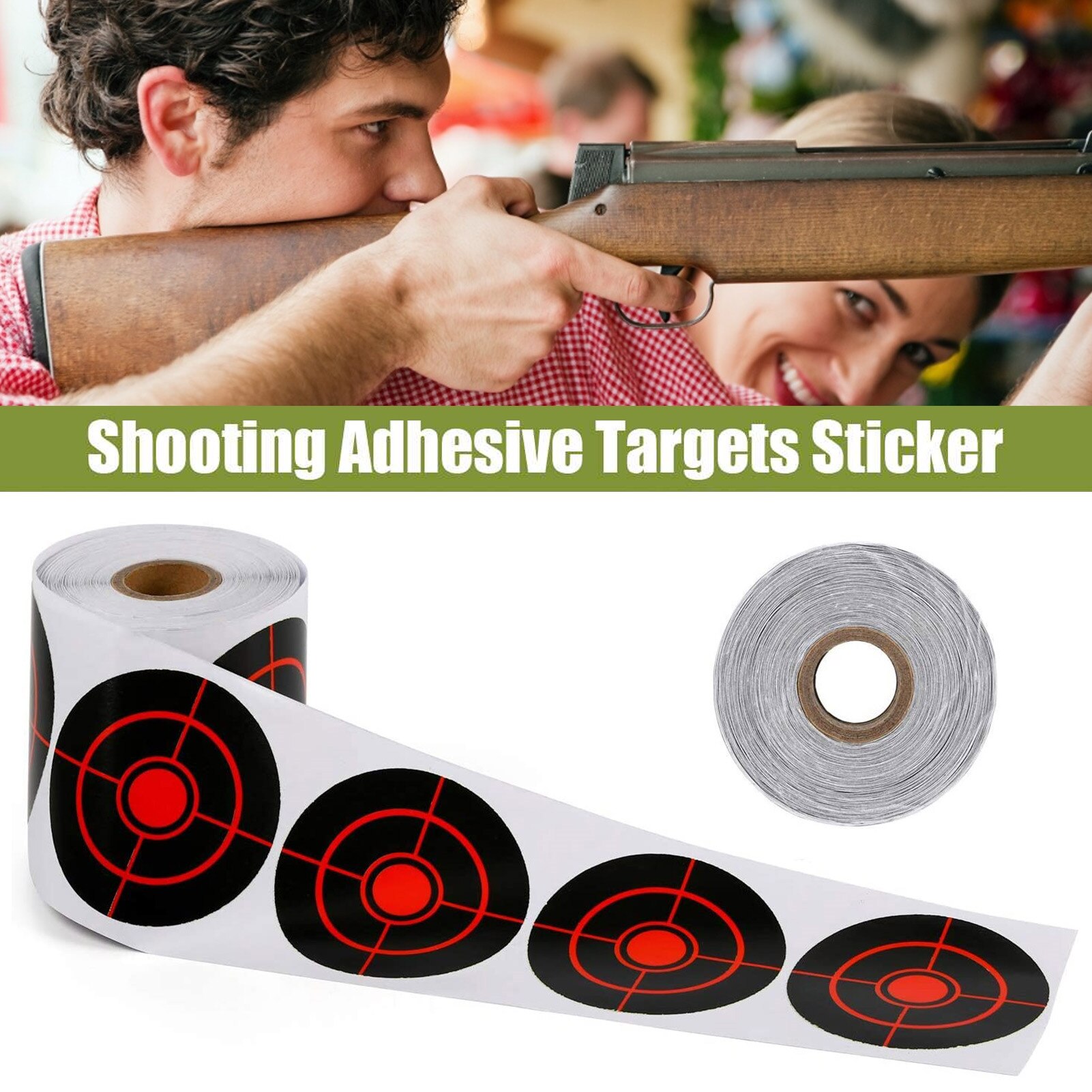 100/250 Roll Schieten Doel Sticker 7.5Cm Langdurige Duurzaam Schieten Accessoires Bullseye Spatten Doel Reactieve Sticker