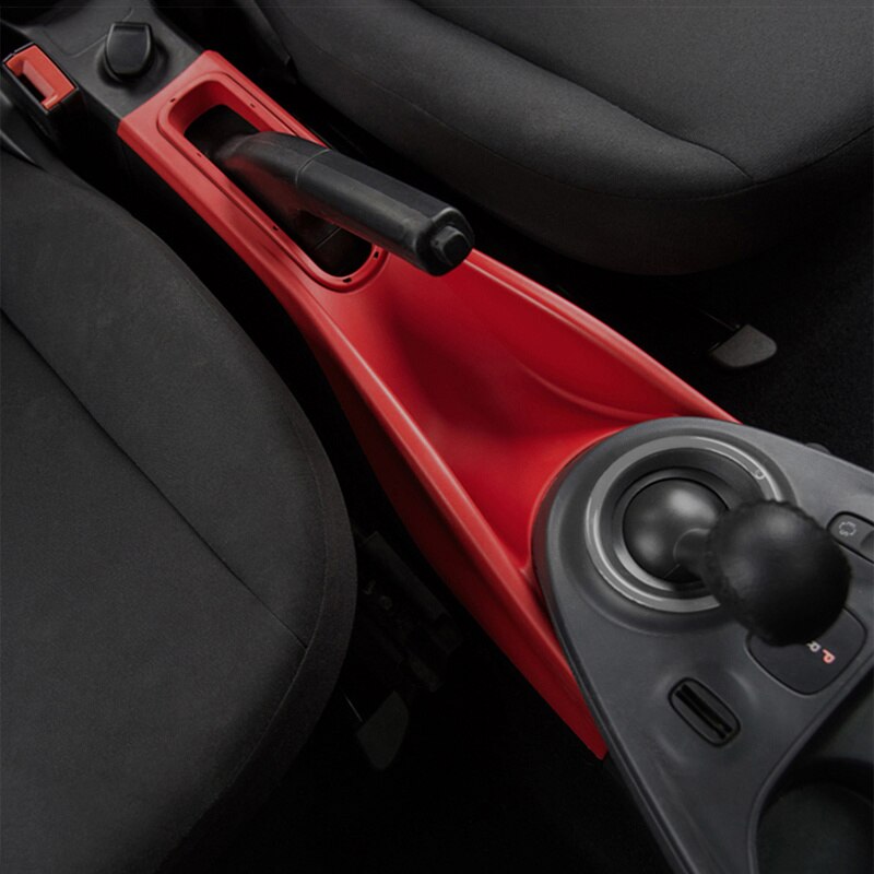Caja de almacenamiento para reposabrazos Central de coche, contenedor de fibra de carbono, funda organizadora de guantes para Smart fortwo 453