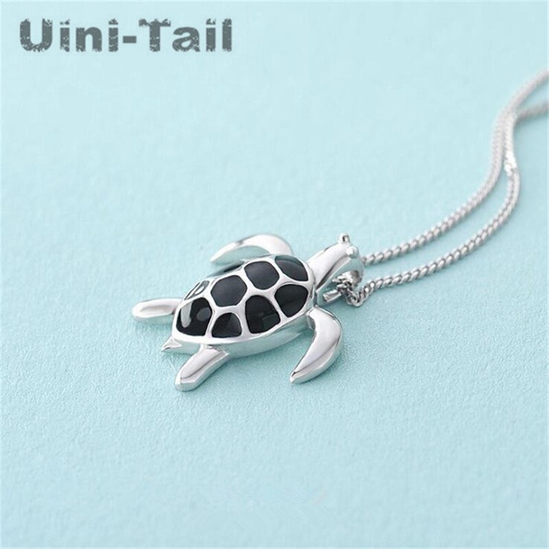 ¡OFERTA DE Nueva inclusión! Collar de tortuga bonita de Plata de Ley 925, colgante Animal de al por mayor, joyería Coreana de