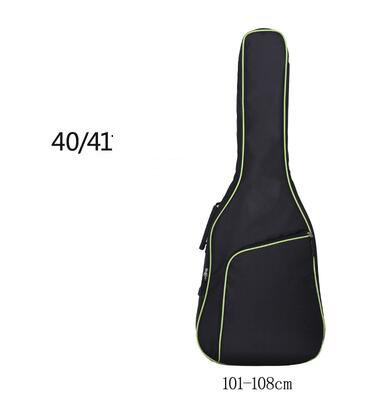 40/41 Inch Oxford Stof Elektrische Gitaar Case Kleurrijke Rand Gig Bag Dubbele Bandjes Pad 8 Mm Katoen Verdikking soft Cover Rugzak: Army Green